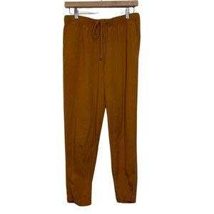 A NEW DAY | Chestnut Linen Cropped Drawstring Front Pants | Size S